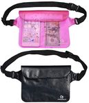 Freegrace Waterproof Pouches with Waist Strap - Keep Your Phone & Valuables Dry and Safe - Waterproof Dry Bags for Boating Swimming Snorkeling Kayaking Beach Water Parks Pool