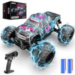 DEERC RC Truck, Spider Remote Control Car W/LED Light, 15KM/H Fast RC Cars W/2 Rechargeable Batteries for 30 Min Play, 1:16 All Terrain Off-Road Monster Truck Gift Toys for Boys Kids