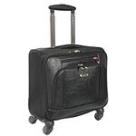 House Of Leather Business Organiser Office Travel Pilot Case 4 Wheeled Trolley Cabin Bag Atlanta