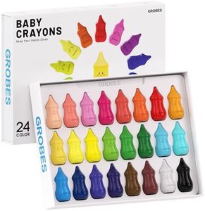 YSNYSN 24 Colors Toddler Crayons Non-Toxic, Unbreakable crayons for toddlers 1-3 -, Easy to Hold