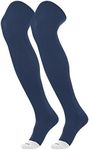 TCK Prosport Football Socks Over the Knee (Navy, Small) - Youth Football Socks & Baseball High Socks - Over Knee Baseball Socks - Tall Softball Socks