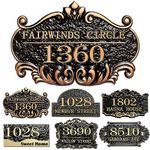 Personalized House Address Plaque Custom House Sign Address plate for Outside home number plaque for Street Garage Garden Apartment Mailbox-Antique Copper