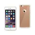 Reiko iPhone 6S Plus/iPhone 6 Plus 5.5 inches Mirror Effect Dropproof Clear Case with Air Cushion Shock Absorption - Retail Packaging - Rose Gold