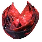 Galaxy Infinity scarf Astrology nebula birthday gift for her anniversary present women accessories shawl (Cosmic Red)