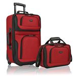 U.S. Traveler Rio Rugged Fabric Expandable Carry-on Luggage Set, Red, 2 Wheel, Rio Rugged Fabric Expandable Carry-on Luggage Set