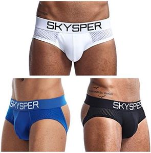 SKYSPER Men's Jockstrap Breathable Mesh Jock Straps Male Underwear, Athletic Supporters for Men