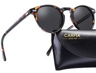 CARFIA Vintage Polarized Sunglasses for Men UV400 Protection Hand-polished Acetate Frame