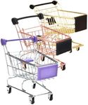 Kisangel 3pcs Mini Shopping Cart Mi