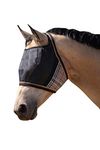 Kensington UViator Protective Fly Mask - Newest UV Solar Screen Protection with a 90% UV Rating - Double Locking CatchMask Fasteners - Non Heat Transferring Fabric (Deluxe Black, Medium)