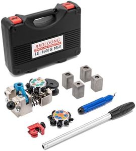 REDLOONG Professional Brake Line Flaring Tool Kit 45/37 Degree Set - Single, Bubble, and Double Flares for 3/16"–3/8", Brake Repair Brake Flaring Tools Brake Line and Tubing Flaring Tool