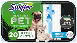 Swiffer Sweeper Pet Heavy Duty Multi-Surface Wet Cloth Refills for Floor Mopping and Cleaning, Fresh scent, 20 count