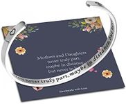 M MOOHAM Valentines Day Gifts for Mom - Bracelets for Mom Mothers and daughters never truly part maybe in distance but never in heart Long Distance Mothers Day Birthday Gifts
