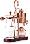 Diguo Belgian Belgium Luxury Royal Family Balance Syphon Coffee Maker Elegant Design Retro-Style(Rose Gold)