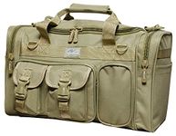 NPUSA (46cm 1800 cu. in. (Bag Only), TAN 18 Inch (Bag Only)) - Mens Large 70cm Duffel Duffle Military Molle Tactical Gear Shoulder Strap Travel Bag