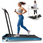 MERACH Walking Pad Treadmill with 6% Incline, 2-in-1 Foldable Treadmill for Home with Handrails, 3.0HP Motor, Max Speed 12km/h, LED Display & Smart APP, 300 LBS Weight Capacity, Space-Saving Design
