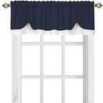 Achim Home Furnishings Darcy Valance, 58 by 14", Navy/White