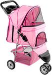 VIVO Pink 3 Wheel Pet Stroller for 