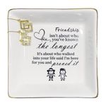 TIGERMILLION Friendship Gifts for Women Best Friends Birthday Gifts, Friend Gifts for Women Trinket Ring Dish Jewelry Tray for Friends Female Birthday Christmas Thanksgiving Mother's Day