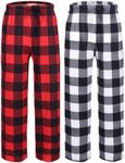 Ekouaer 2 Pack: Boys Pajamas Pants Soft Elastic Waist PJ Bottoms Comfy Lounge Long Pants with 2 Pockets 4-14 Years GP1 120