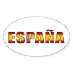 CafePress Spain Oval Sticker Oval Bumper Sticker, Euro Oval Car Decal