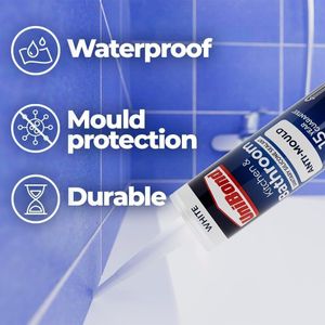 UniBond Anti-Mould White Sealant – Waterproof Bathroom & Kitchen