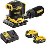 Dewalt DCW200N 18V Brushless 1/4 Sheet Palm Sander 2 x 5.0Ah Batteries & Changer