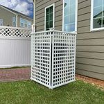 Zippity Outdoor Products Enclo Privacy Screens ZP19047 Highland Lattice Privacy Screen 57” H x 36” W (2-Pack), White