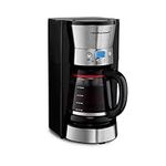 Hamilton Beach 12 Cup Programmable Coffeemaker, Stainless Steel/Black,46895