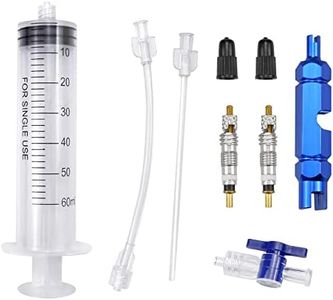 Siringa per Liquido Sigillante con Tappo Valvola Presta,nuclei valvola Presta Siringa Lattice mtb con Strumento di Rimozione Valvola Presta Valve Kit Montaggio Tubeless per Bicicletta/mtb/Sigillanti