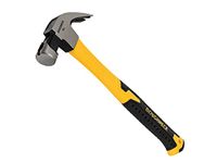 Roughneck ROU11105 Claw Hammer Fibreglass Shaft 454g (16oz), Black and Yellow