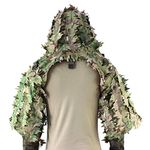 ROCOTACTICAL Sniper Ghillie Viper Hood with 3D Laser-cut leaves, Tactical Ghillie Suit Foundation for Wargame, Hunting, Airsoft, Sniper Coat