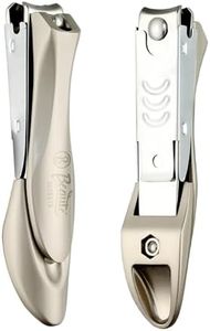 Beauté Secrets Curved Nail Cutter With Nail File, Anti-Splash Design, Stainless Steel, Ideal for Fingernail and Toenail, Ingrown Toe Nail Remover, Nail Clipper for Men Women (Premium | 16A)