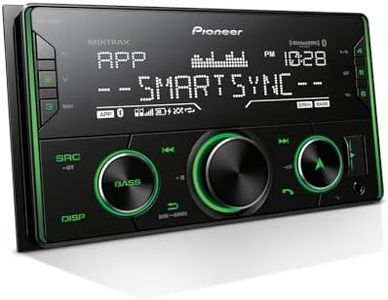 Pioneer MVH-S622BS Double Din Bluetooth Car Stereo with USB/AUX Inputs, Pioneer Smart Sync, and Hands-Free Calling for Enhanced In-Car Audio Experience.