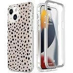 Esdot for iPhone 15+ Plus Case with Built-in Screen Protector,Ultimate Durable Cover with Fashionable Designs for Women Girls,Protective Phone Case 6.7" Elegant Cheetah