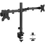 VIVO Dual Monitor Desk Mount, Heavy Duty Fully Adjustable Stand, Fits 2 LCD LED Screens up to 32 inches, Black, STAND-V032