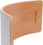 Myllna Children's Balance Board – Montessori Board XL Natural Wood with Grey Felt – Dimension 80 x 30 cm – Development while having fun…