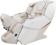 ROTAI 4D Full Body Massage Chair Foot Massager,Zero Gravity Massage Chair with Heat Moving Legrest,Yoga Stretch Sport Massage Chair for Home Office Building and Care Home(White)