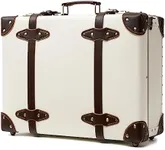 urecity Vintage and Cute Carry-on Overnight Case Non-wheeled Mini Leather Trunk Suitcase with Shoulder Strap