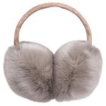 Justay Comf Ear Muffs, Women Earmuffs Faux Fur for Winter Adjustable Ear Warmer One Size,Brown