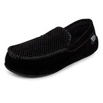 Isotoner Mens Perforated Suedette Moccasin Slipper