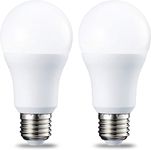 Amazon Basics LED E27 Edison Screw Bulb, 10W (Equivalent to 75W), Cool White, Non Dimmable - Pack of 2