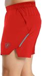 FDX Men’s Running Shorts - Active Dry Lightweight Gym Shorts, Breathable Quick Dry Workout Shorts for Bodybuilding Fitness, Training, Running, Jogging, with 2 Zip Pockets (Red-3XL)