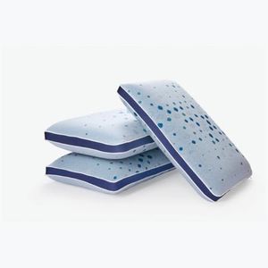 Sleepwell Latex Plus Regular Pillow for Neck Pain Relief- Orthopedic, Memory Foam Pillow, Pack of 1 (Grey & Blue, 66X46 CM)