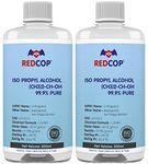 REDCOP® Isopropyl Alcohol 99.9% Pure [(CH3)2-CH-OH] CAS: 67-63-0] 300ml Rubbing Alcohol Pack of 2