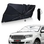ZATOOTO Car Windshield Sun Shade Umbrella, Upgraded Car Sun Shade for Front Window, Foldable Car Umbrella Sunshade, Blocks UV Rays Heat Insulation, 150 x 82 cm