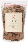 KIDU Chocolate Melting Wafers 16 Ounces Bulk Perfect For Dipping, Deserts, Baking And More - 1 Pound (Milk New)