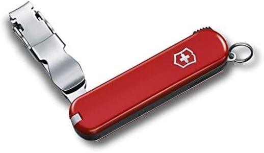 Victorinox Nail Clip 582, Swiss Made, Small, 4 Functions, Tweezers, Toothpick, Nail Clipper, Red