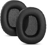 Replacement Earpads Ear Pads Cushions Cups Cover Compatible with Marshall Monitor Over-Ear Stereo Headphones (Black)