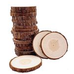 Unfinished Natural Wood Slices 20 Pcs 3.5-4 inch Craft Wood kit Circles Crafts Christmas Ornaments Rustic Wedding Decoration DIY Crafts with Bark for Crafts