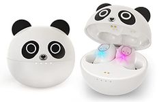 AMAFACE Kids Wireless Earbuds Cute Panda Bluetooth Earbuds with mic Charging Case 36H Playtime 3D Stereo Headphones for iPhone/Android IPX6 Waterproof Sport in-Ear Wireless Earphones for Kids Adult